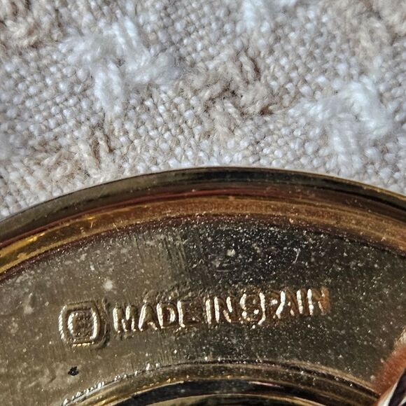 Vintage 90's Boho Flexible Braided Leather Goldtone Hardware Ring Tubular Belt - Picture 4 of 9